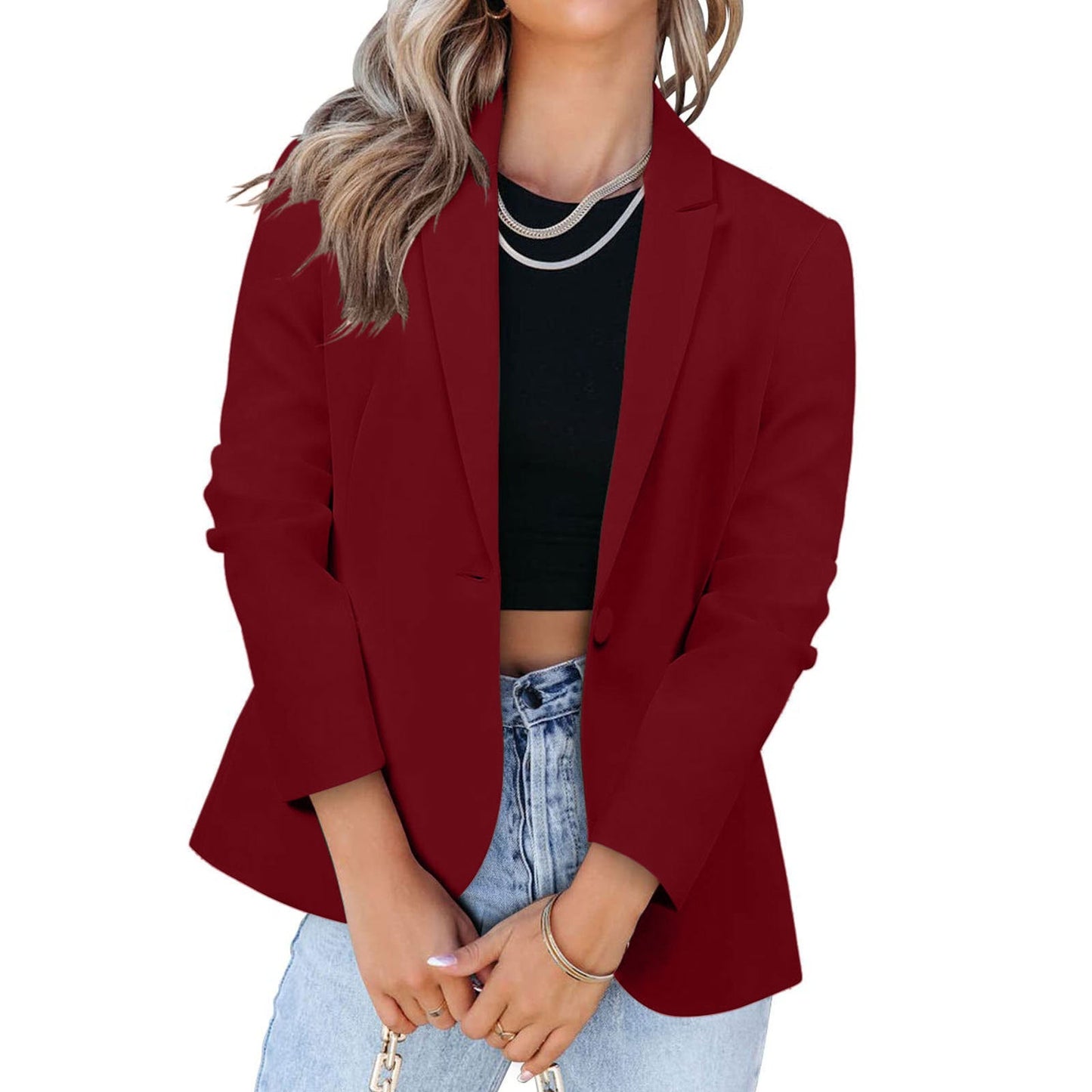 Damen Eleganter Blazer mit modernem Schnitt und praktischen Taschen ModeGeist