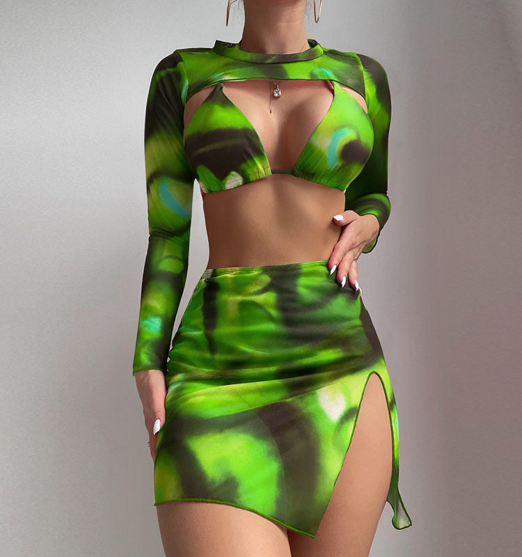 Asymmetrisches Oberteil und hochgeschnittener Rock Damen Set von MODEGEIST