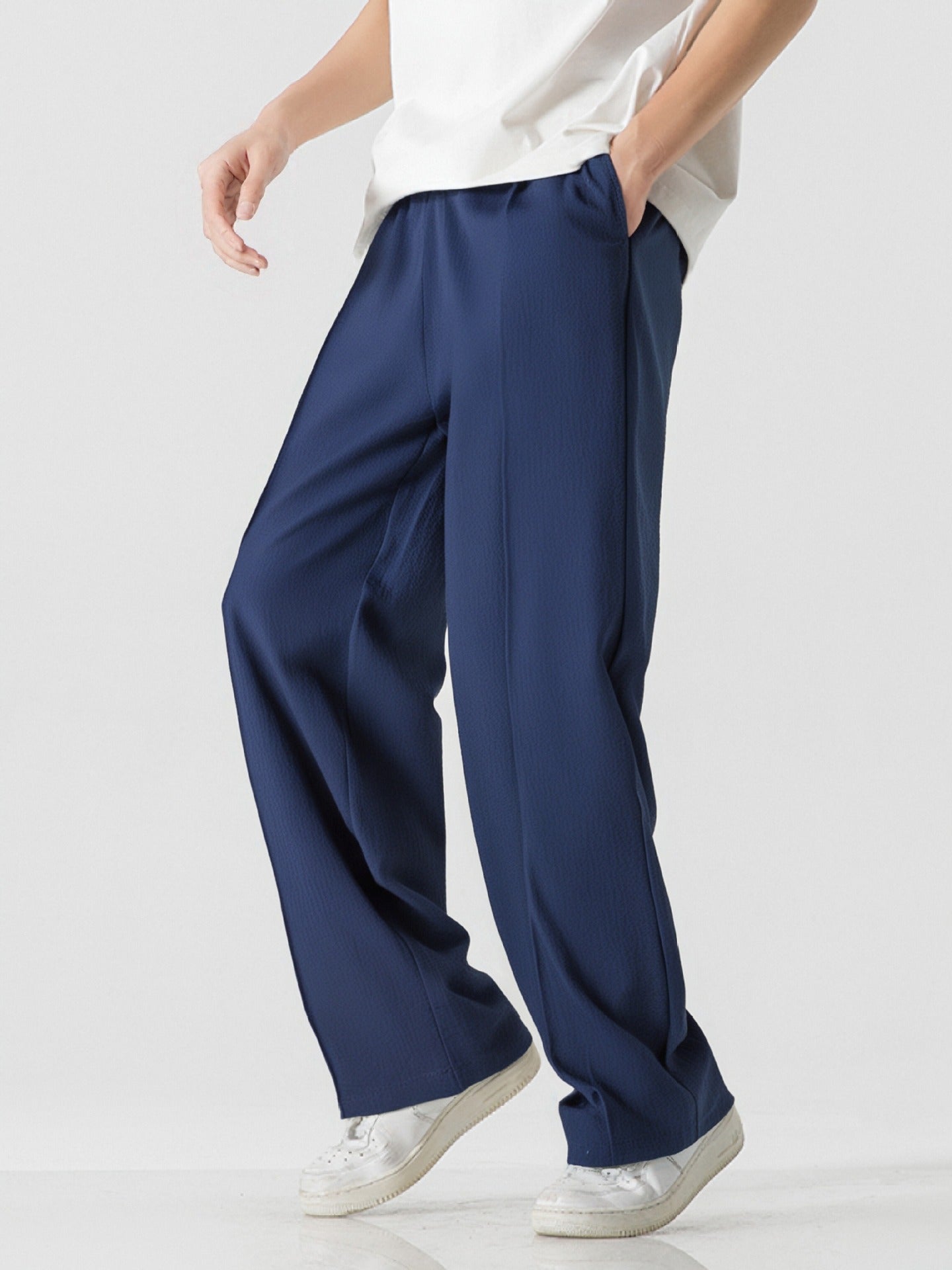 Herren Elegante, weite Freizeithose aus atmungsaktivem Gewebe ModeGeist
