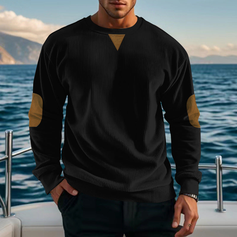 Herren komfortabler Fleece-Pullover mit Struktur ModeGeist