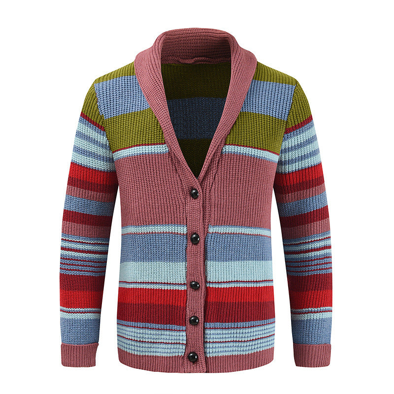 Damen Strickjacke mit buntem Muster ModeGeist