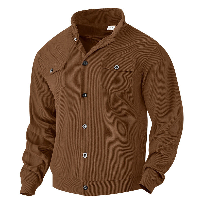 Herren Jacke im Vintage-Stil mit praktischen Taschen und strukturiertem Design ModeGeist