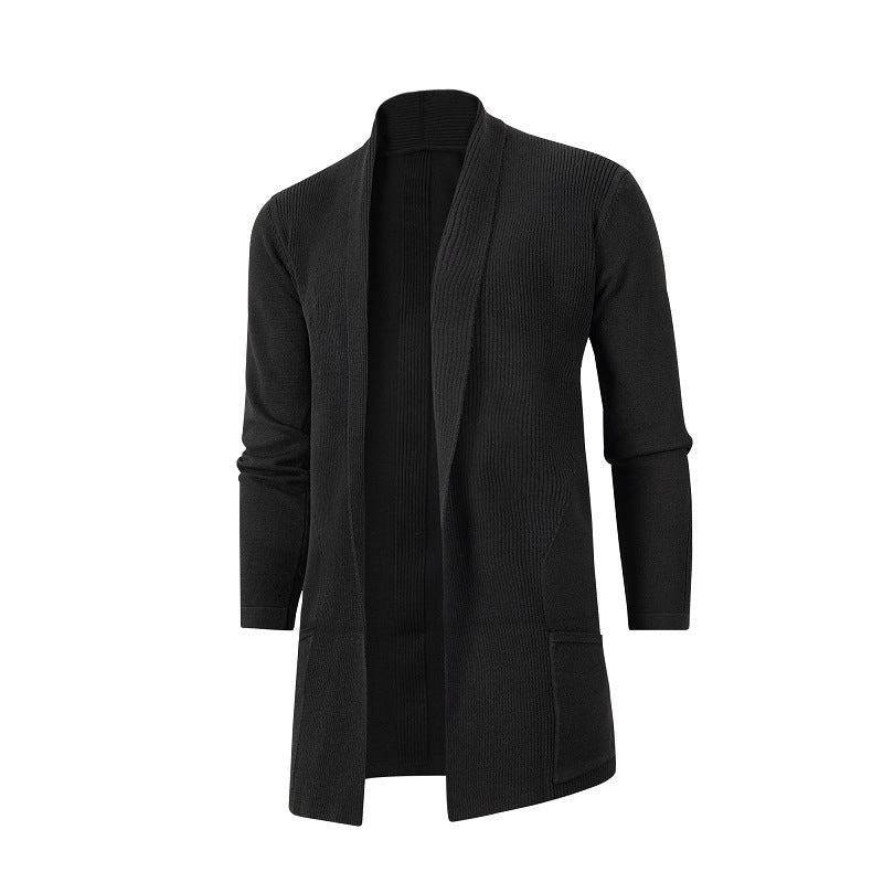 Damen Strickjacke mit offener Front und tiefem Kragen ModeGeist