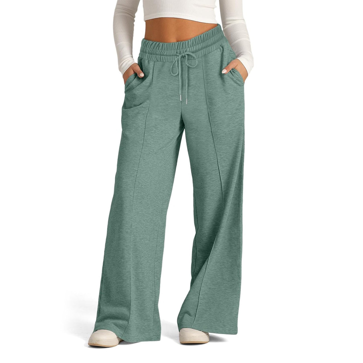 Modegeistische Damenhose: Weite Schlupfhose mit Taschen und hohem Tragekomfort
