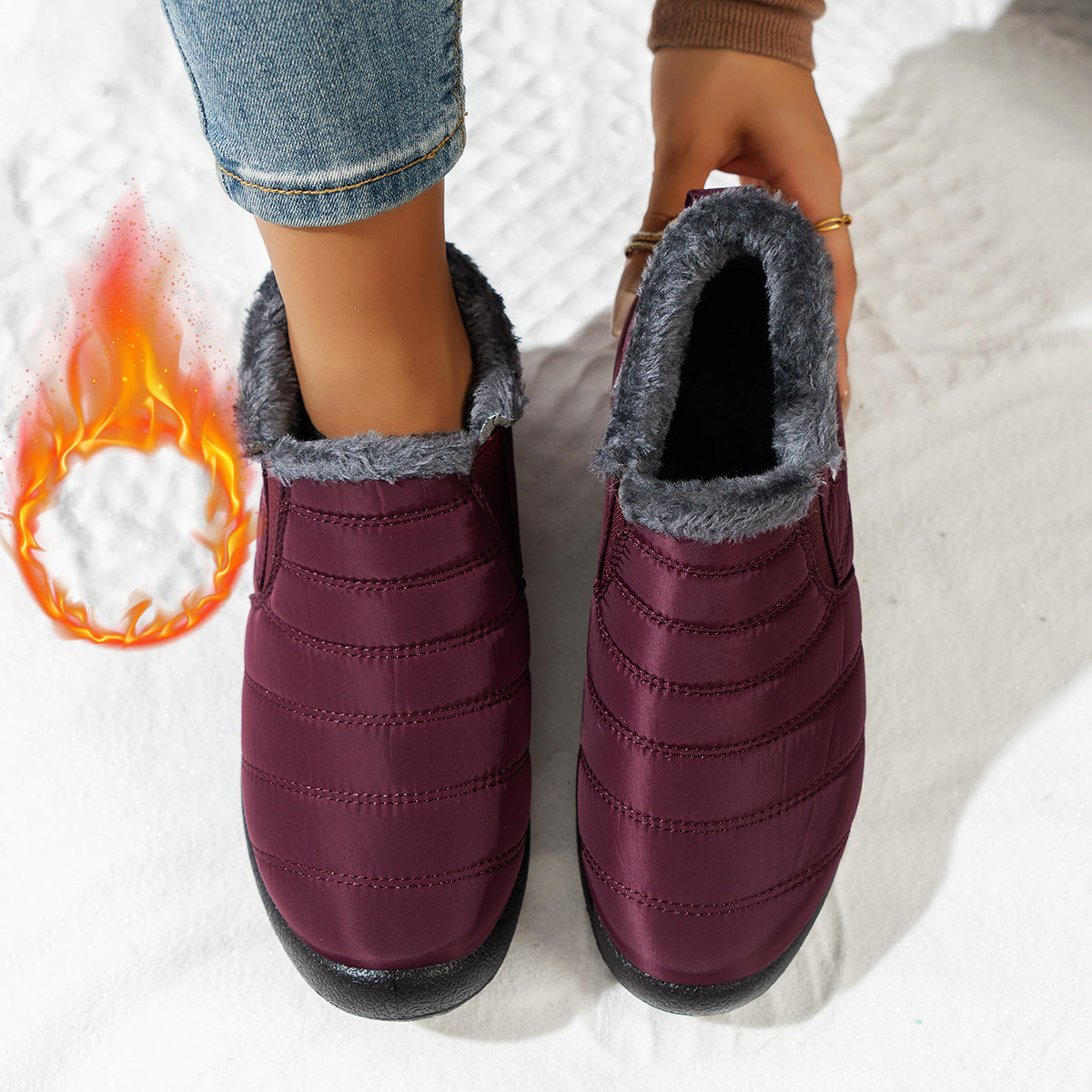 Damen Komfortable Winterboots mit kuscheligem Futter und rutschfester Sohle ModeGeist