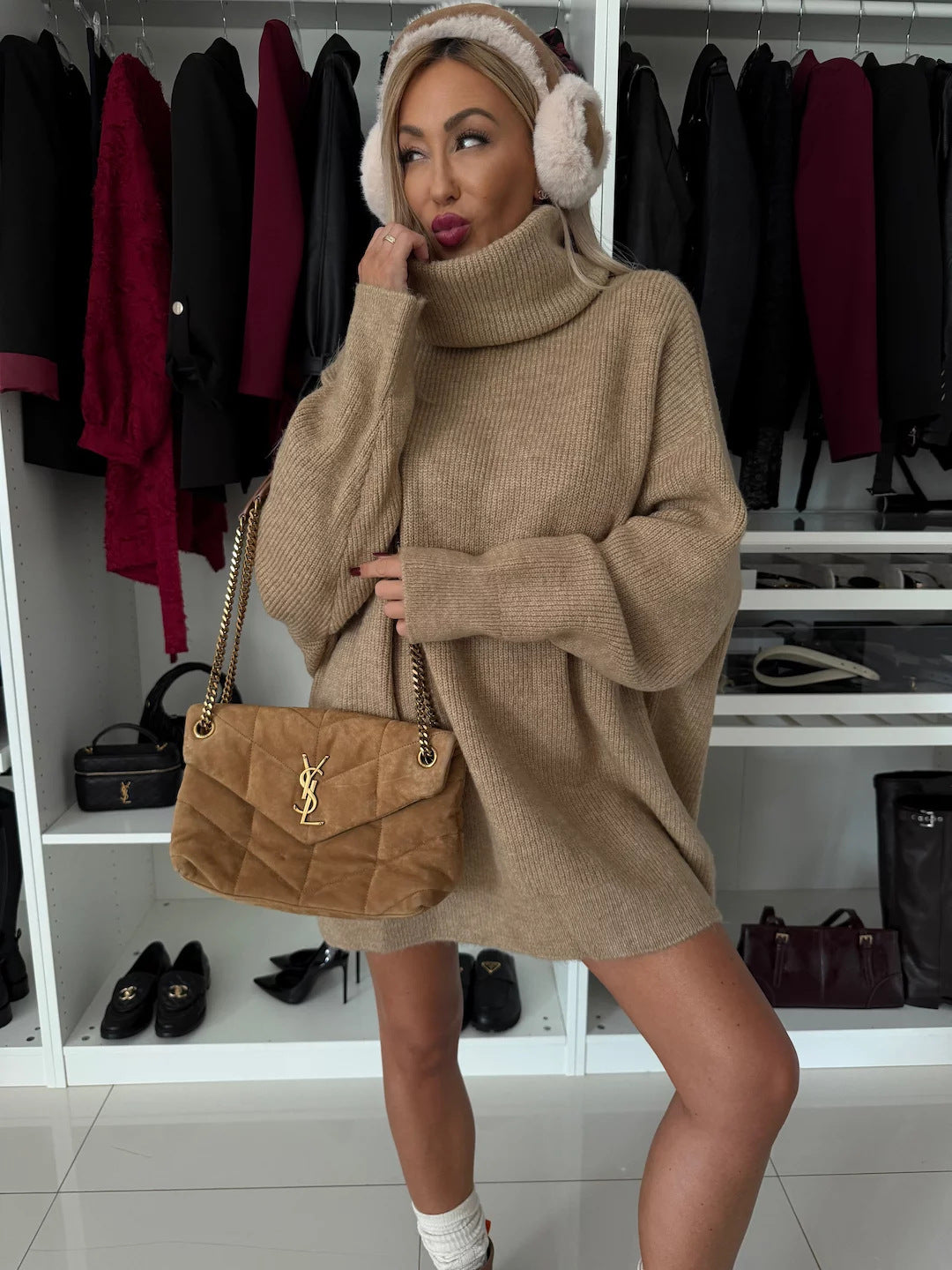 Damen kuscheliger Oversized Pullover ModeGeist