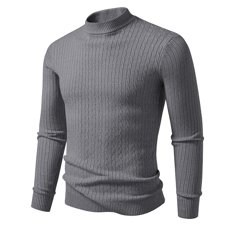 Herren Rollkragenpullover aus strukturiertem Strick ModeGeist