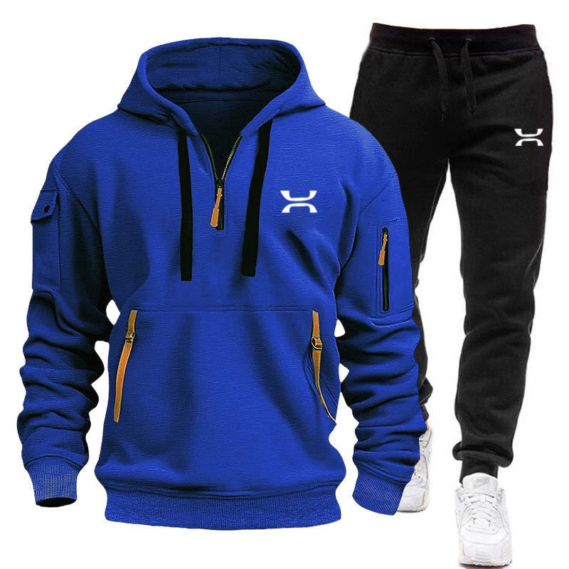 Herren sportliches Hoodie- und Jogginganzug-Set mit funktionalen Taschen und sportlichem Schnitt ModeGeist