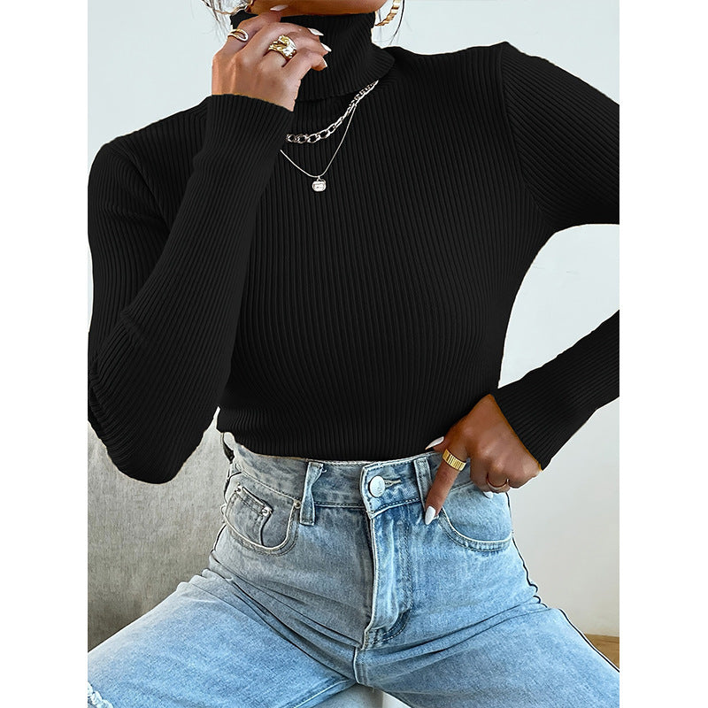 Damen Rollkragenpullover mit modernem Rippdesign ModeGeist