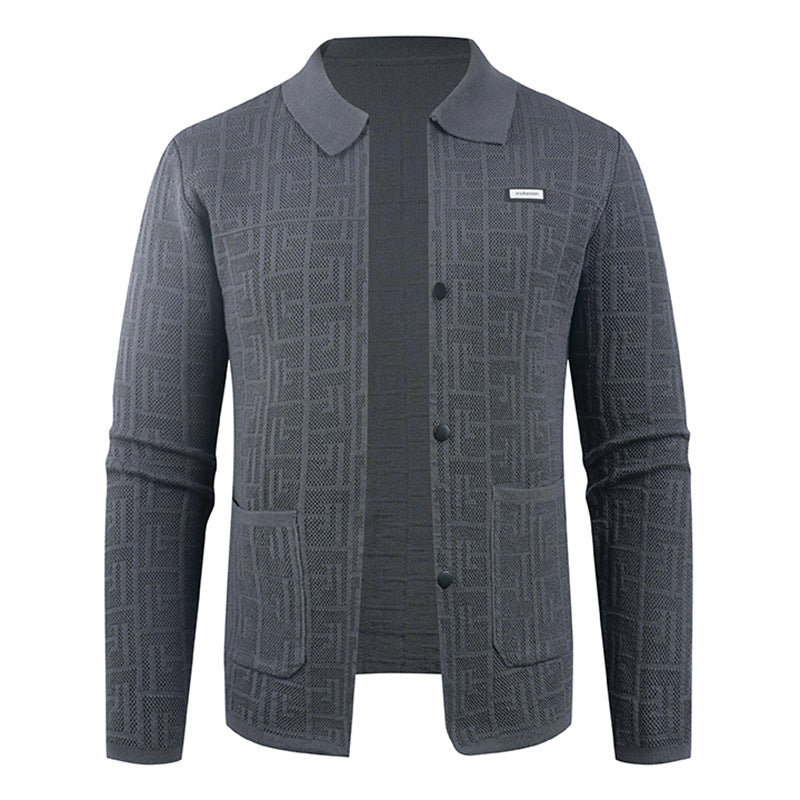 Herren modische Strickjacke mit einzigartigem Muster ModeGeist