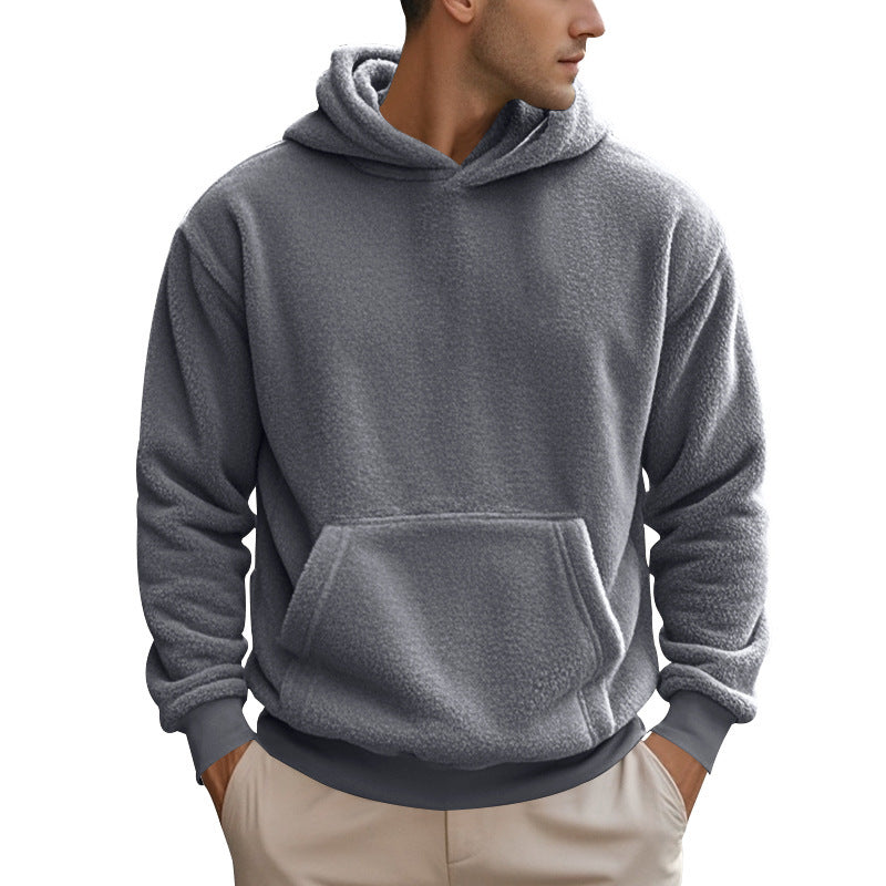 Herren Fleece Hoodie mit Kängurutasche und modernem Schnitt ModeGeist