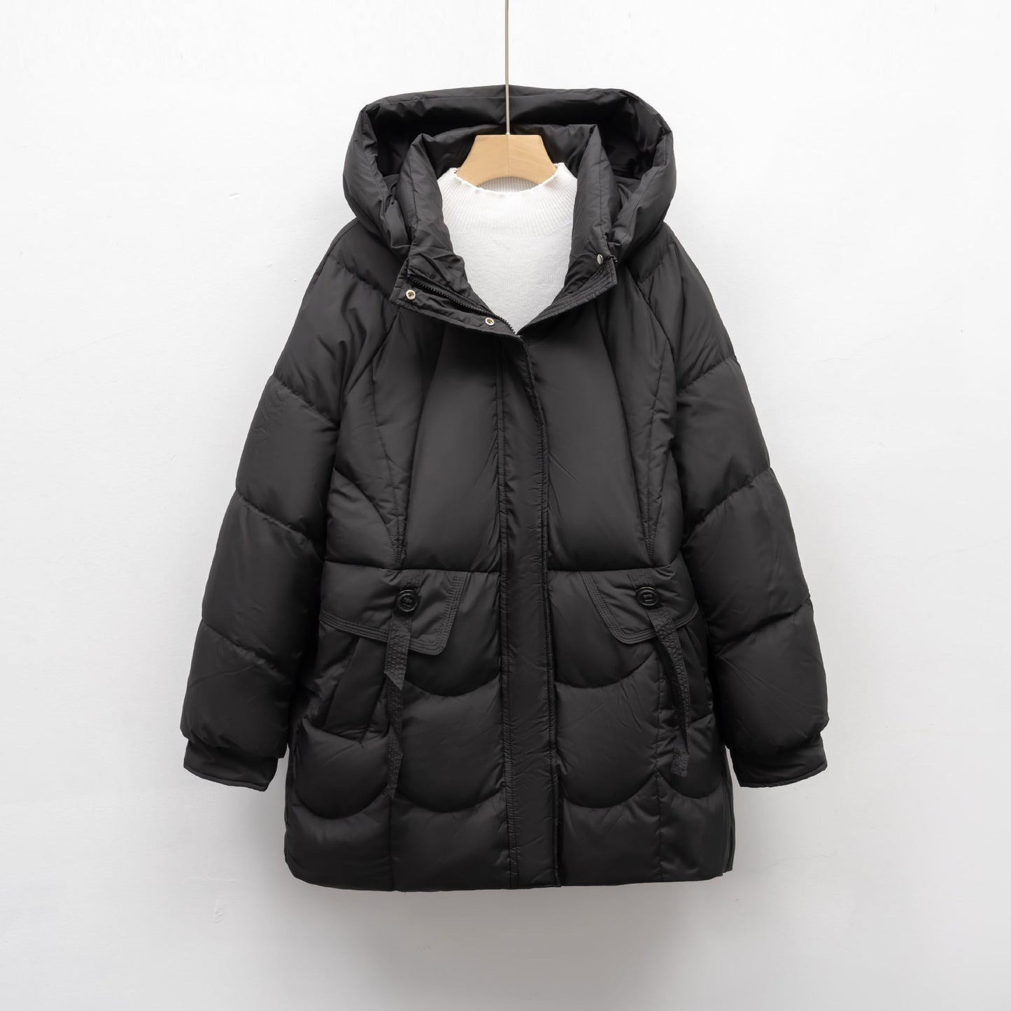 Damen bequeme Steppjacke mit Kapuze ModeGeist