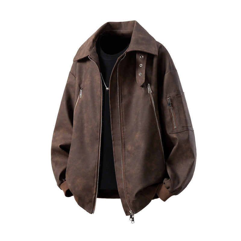 Herren Übergangsjacke mit innovativem Design und multifunktionalen Reißverschlusstaschen ModeGeist