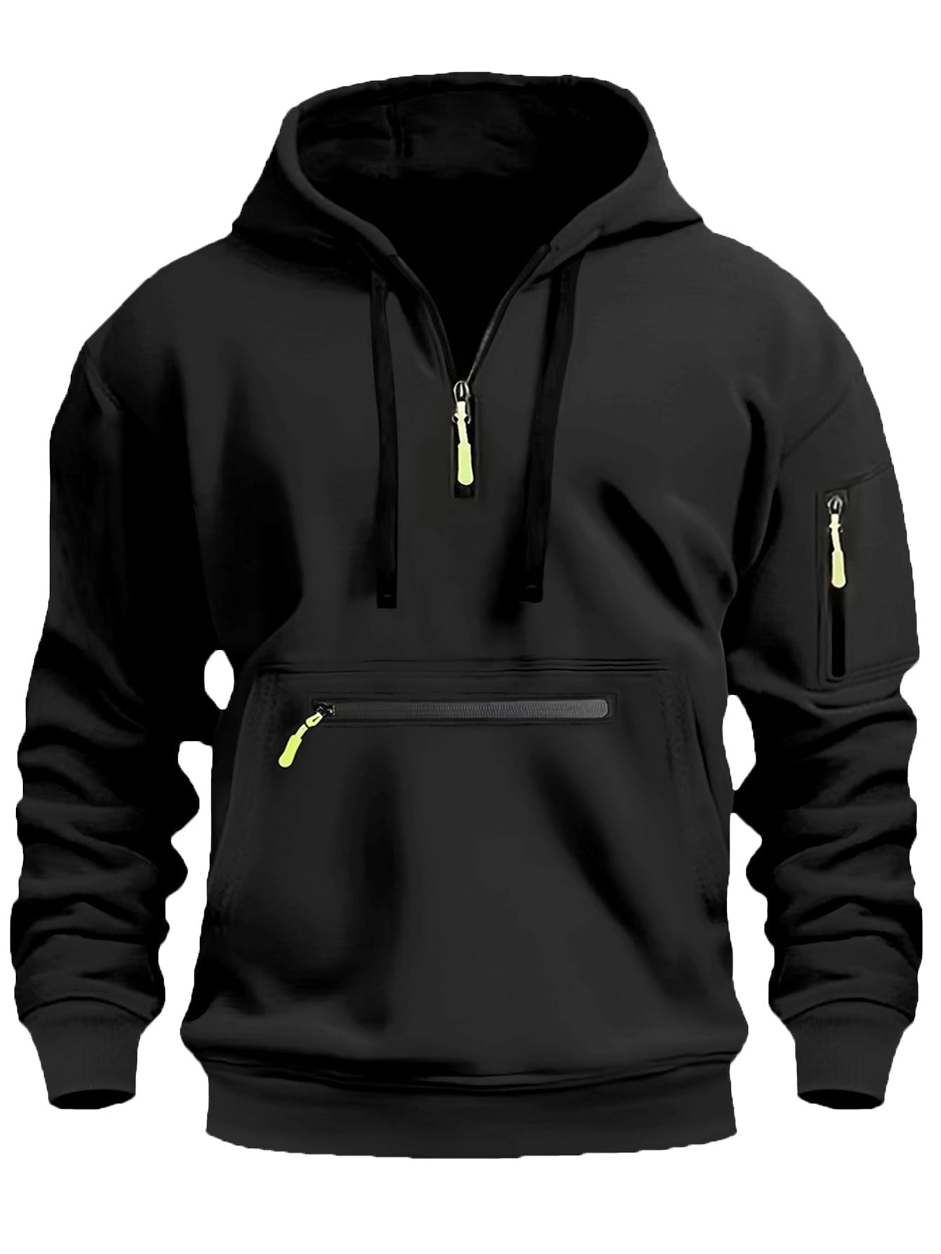 Herren modischer Kapuzenpullover mit praktischen Reißverschluss-Taschen ModeGeist