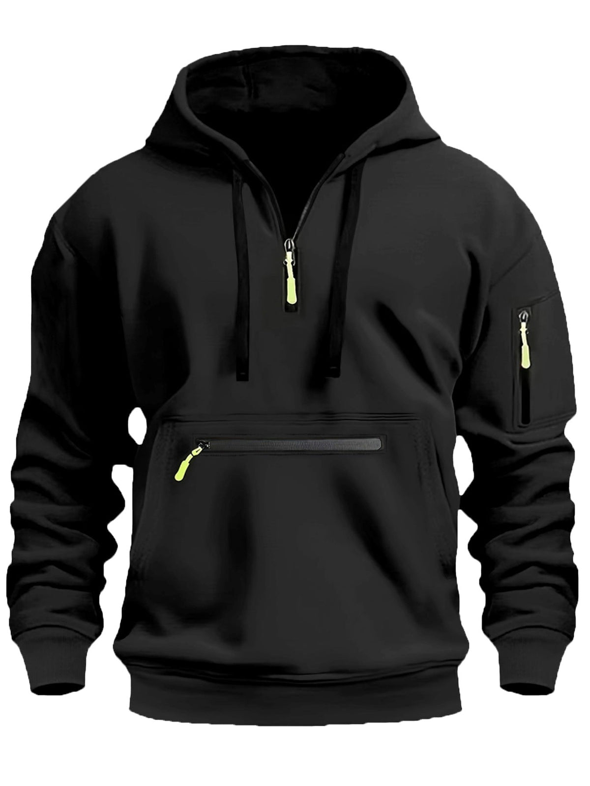 Herren modischer Kapuzenpullover mit praktischen Reißverschluss-Taschen ModeGeist