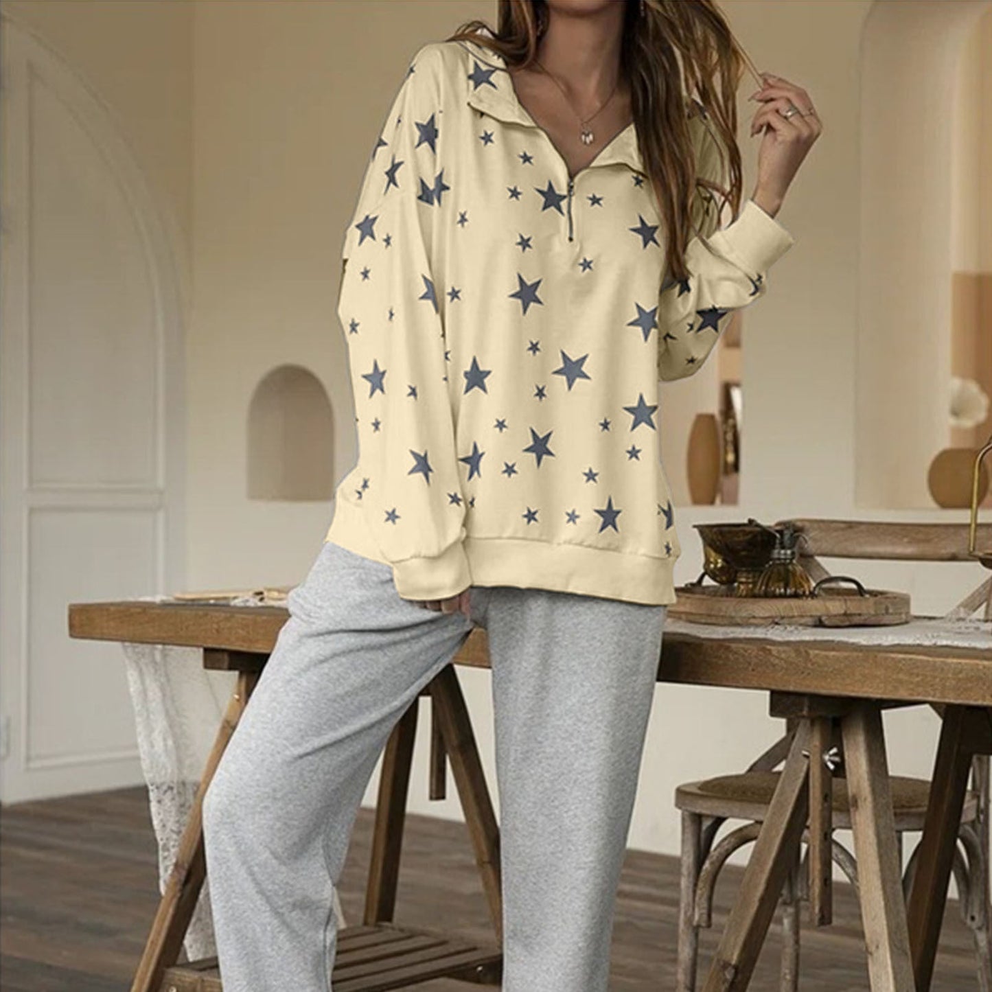 Stern-Pullover für Damen von MODEGEIST