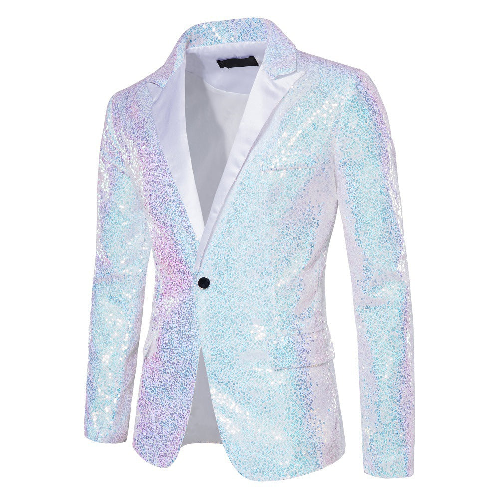 Herren schimmernder Pailletten Blazer ModeGeist