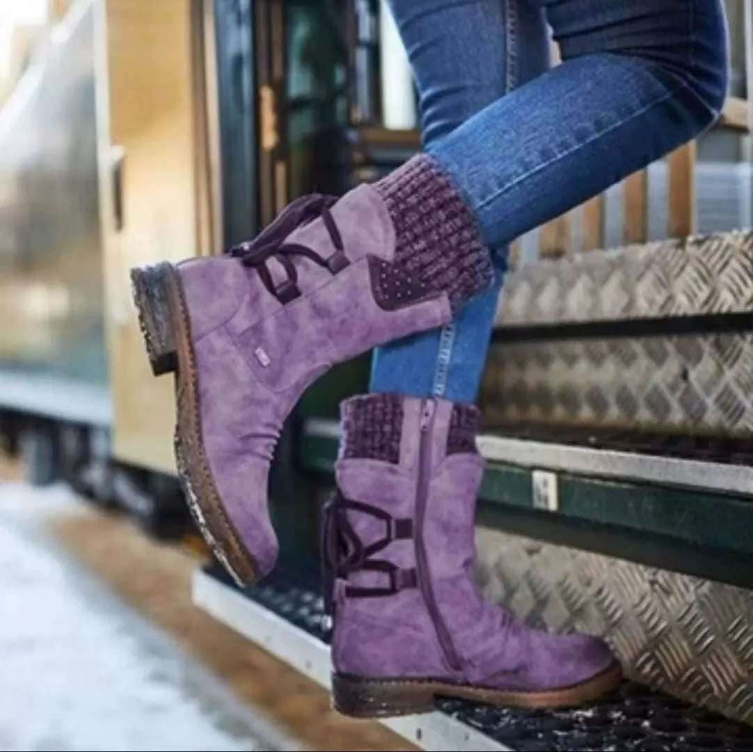 Damen modische Stiefeletten mit stylischen Details und praktischem Reißverschluss ModeGeist