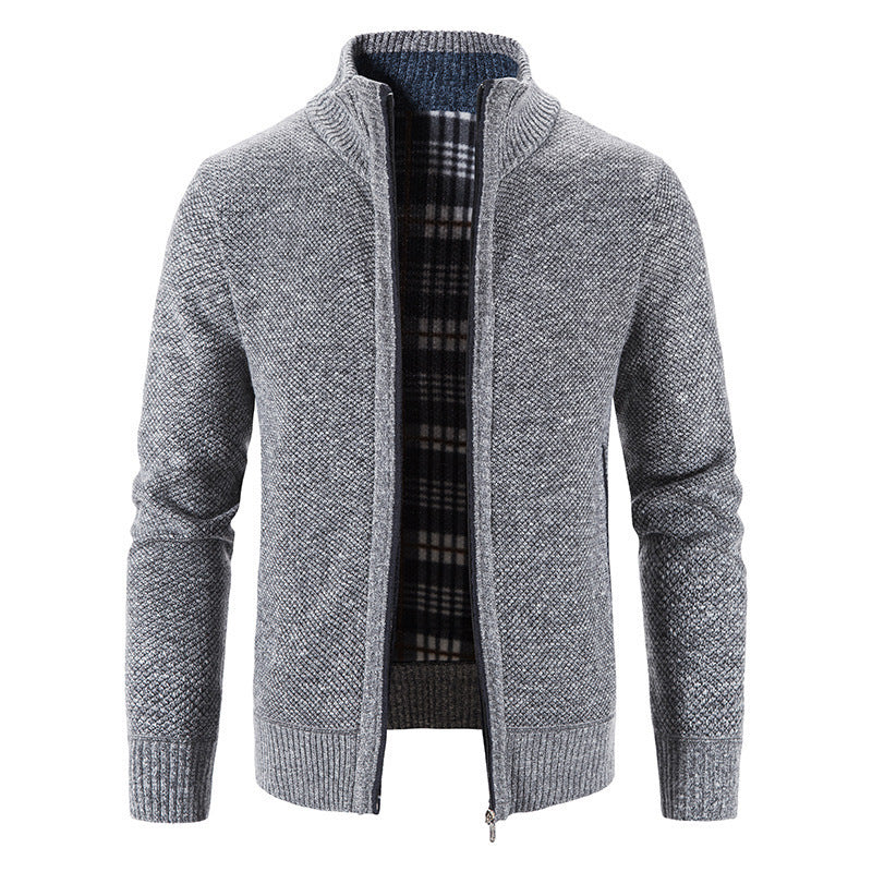 Herren Strickjacke mit innovativem wärmeisolierendem Innenfutter ModeGeist