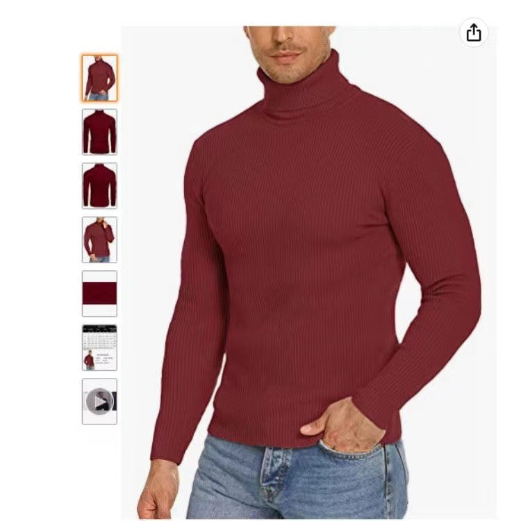 Herren Stehkragen Pullover aus ribbeltem Strick ModeGeist