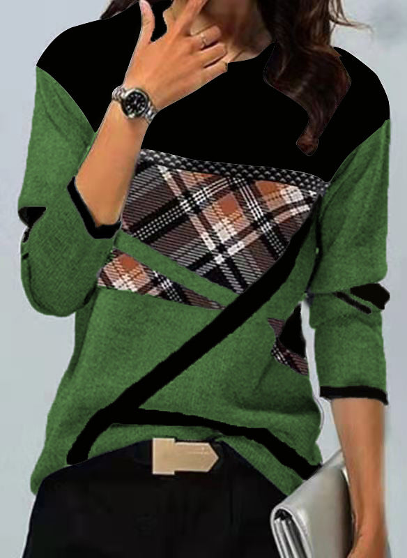 Fudus Langarmshirt: entspanntes, bedrucktes Rundhals-Shirt