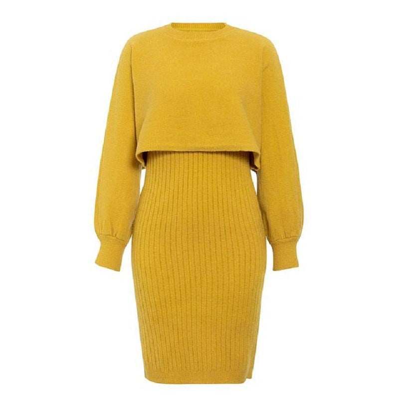 Damen Strickkleid mit lässiger Cropped-Oberfläche ModeGeist