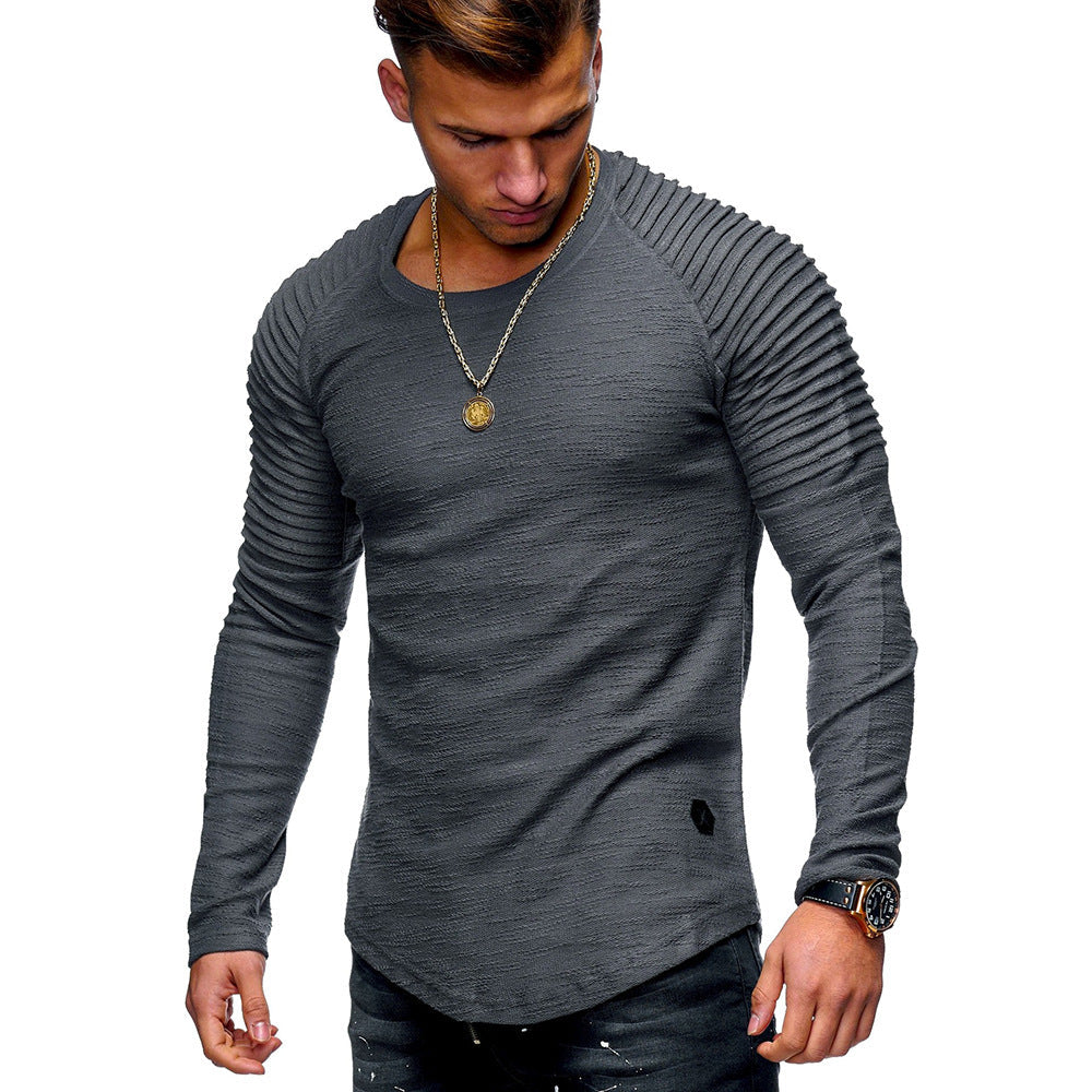 Herren Langarmshirt mit strukturierter Oberfläche und Raglanärmeln ModeGeist