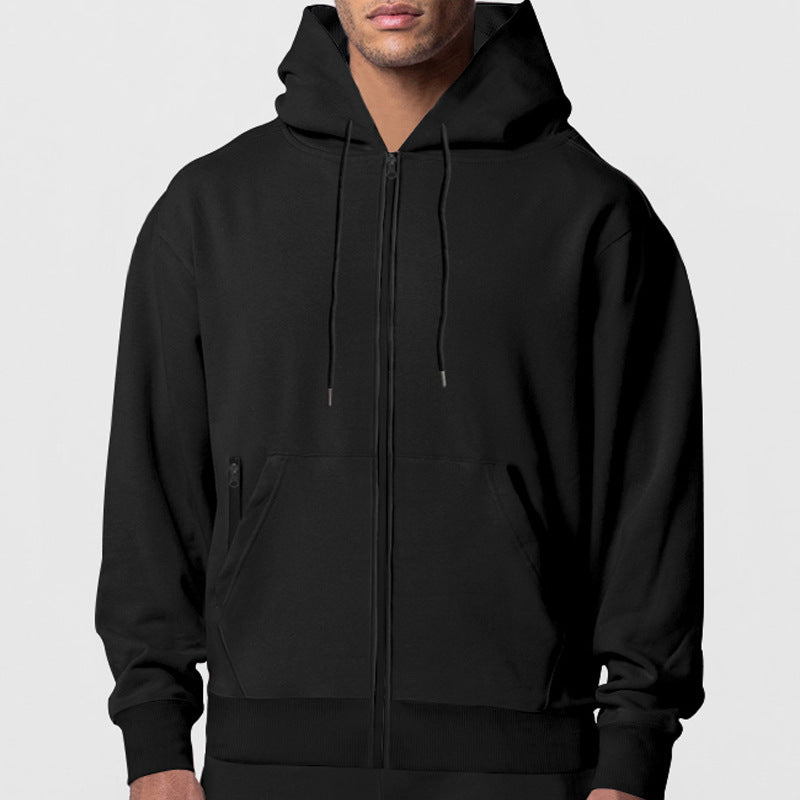 Herren Kapuzenjacke mit Reißverschluss und modernen Seitentaschen ModeGeist