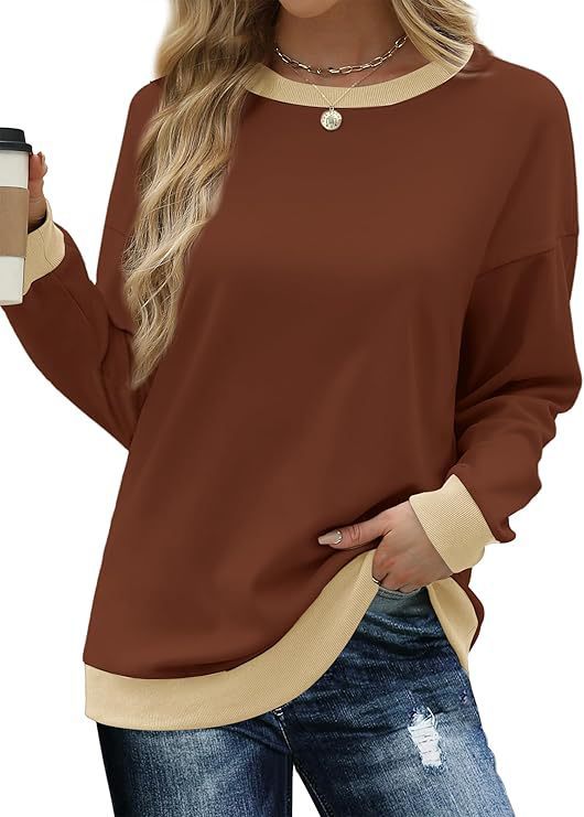Damen bequemer Sweatshirt mit Raglanärmeln und dekorativem Kragen ModeGeist