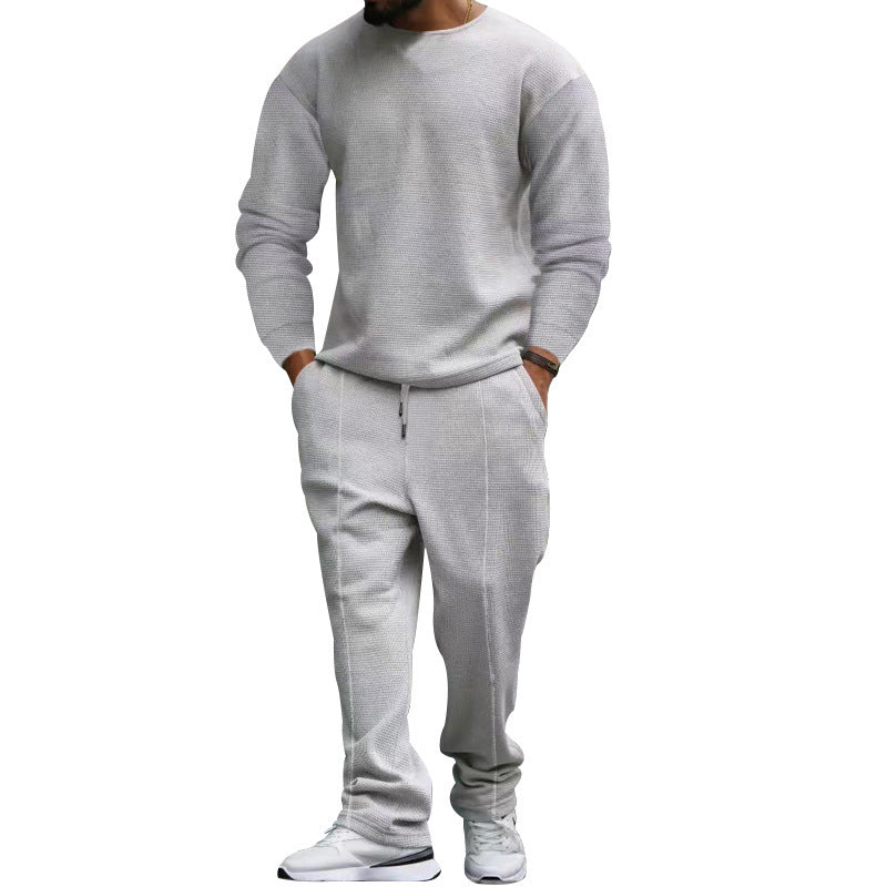 Herren lässiges Sweatshirt und Jogginghose Set mit strukturiertem Stoff ModeGeist