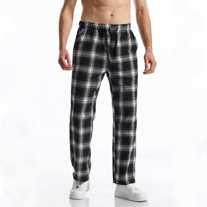 Herren bequeme Freizeithose mit Karomuster ModeGeist