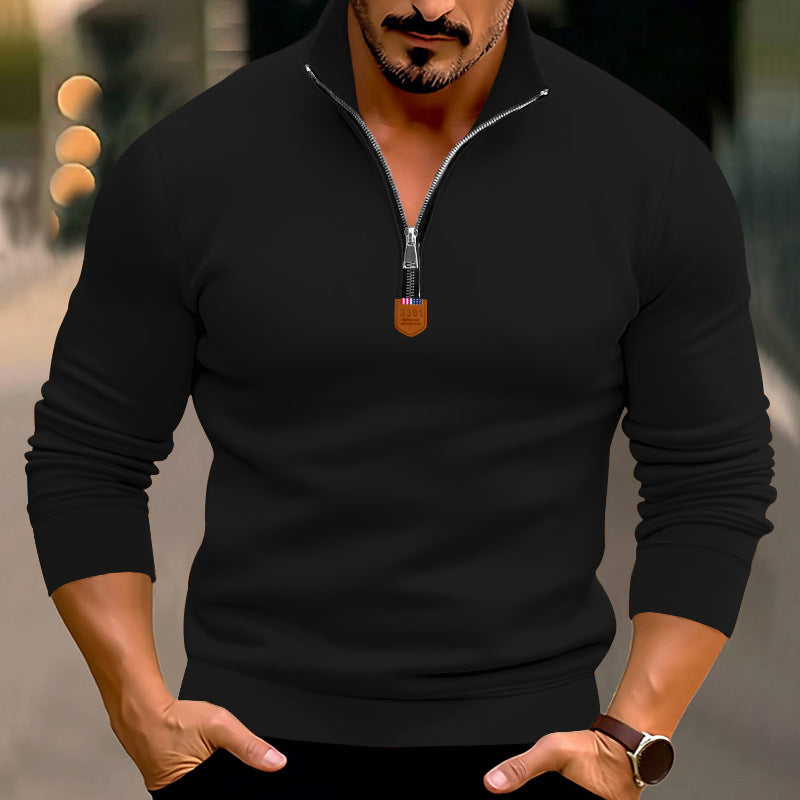 Herren Sweatshirt mit modernem Reißverschluss ModeGeist