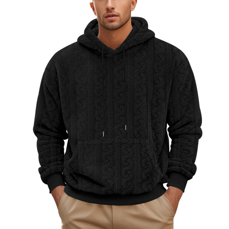 Herren gemütlicher Fleece Hoodie mit Kapuze und Kängurutasche ModeGeist