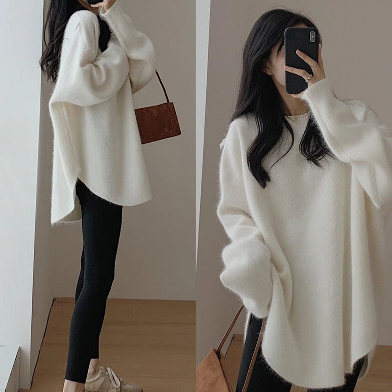 Damen Oversized Strickpullover mit lässigem Schnitt und voluminösen Ärmeln ModeGeist
