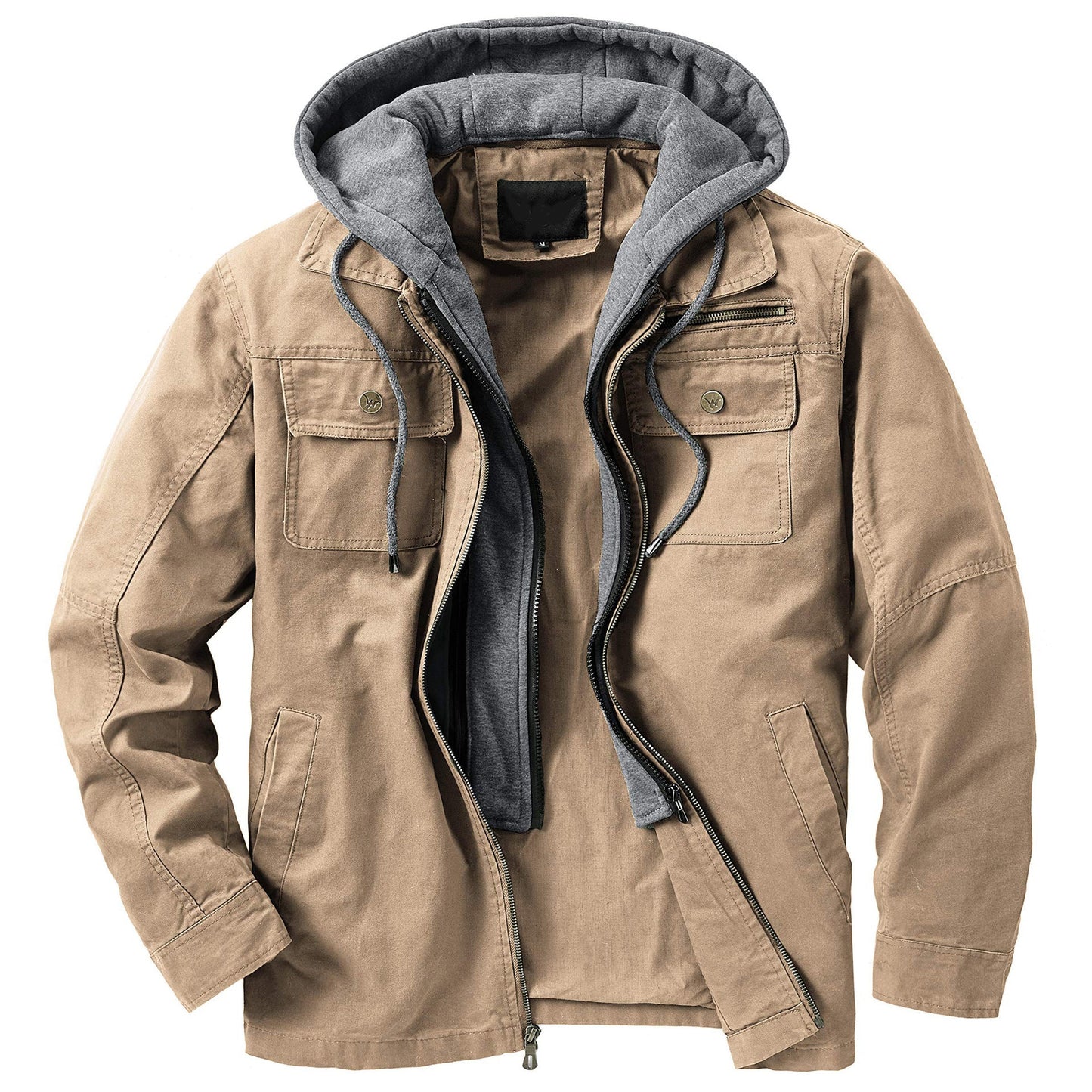 Herren vielseitige Übergangsjacke mit integrierter Kapuze und praktischen Taschen ModeGeist