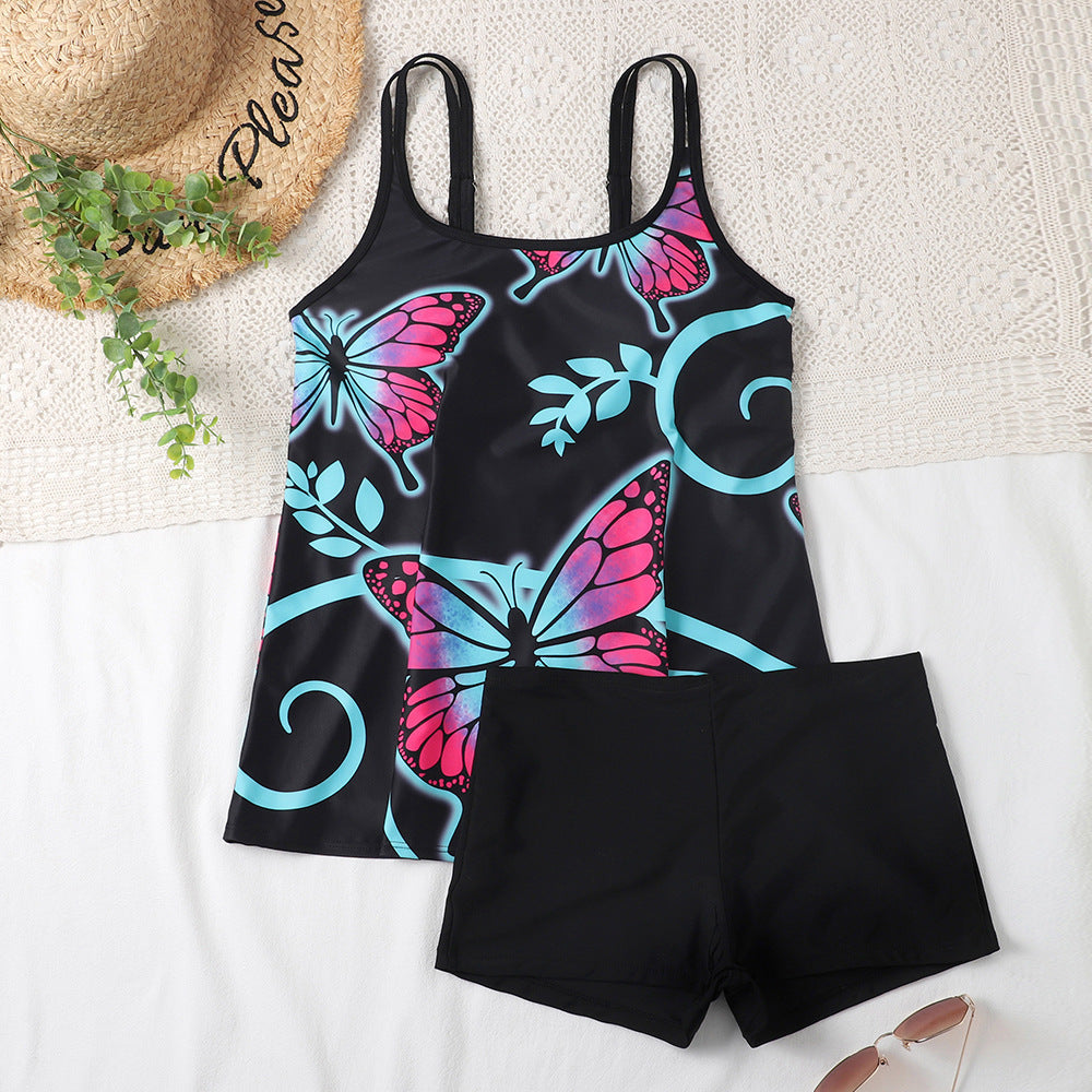 Sportlicher Tankini-Set für Damen mit figurbetonter Passform und angesagten Shorts von MODEGEIST