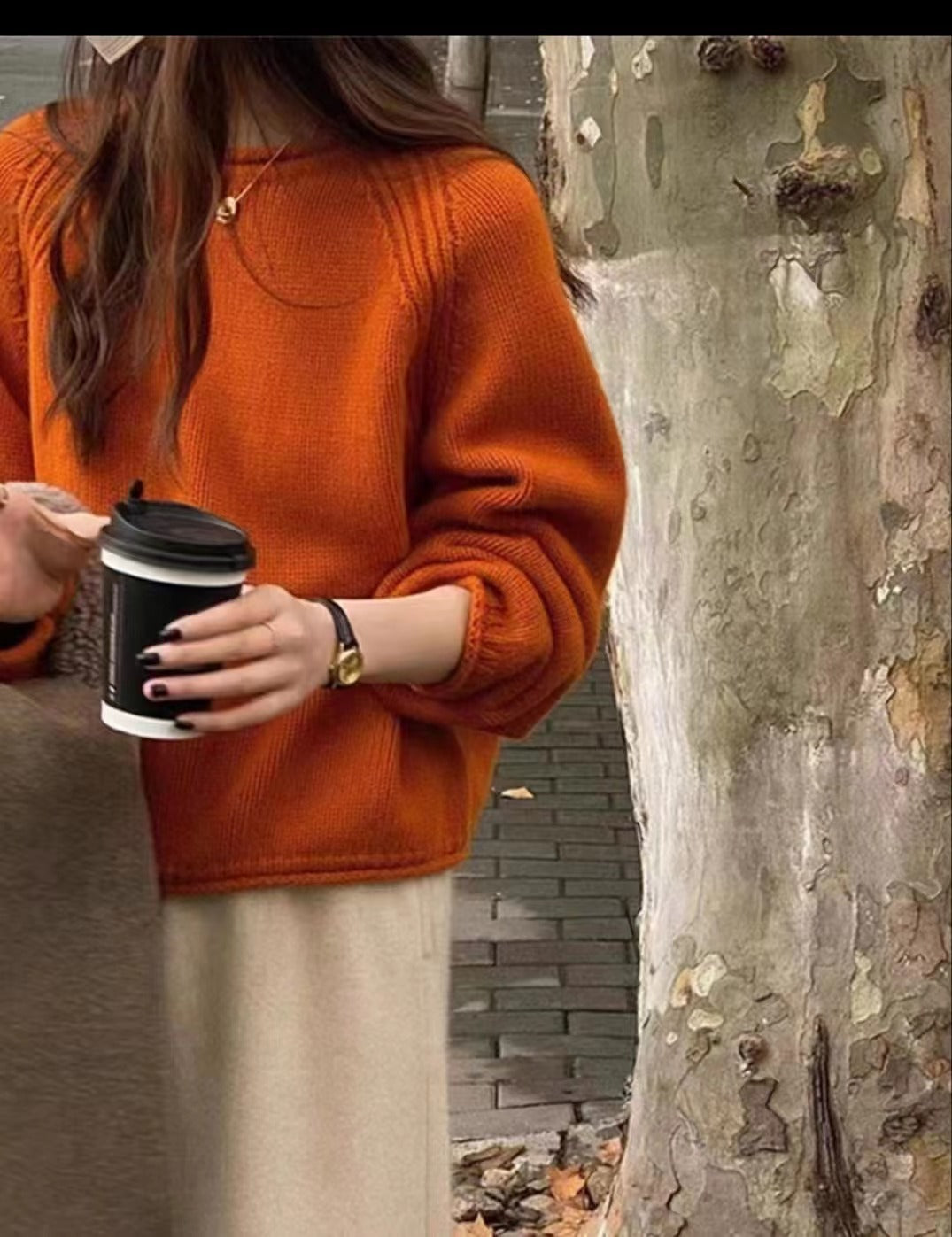Damen gemütlicher Strickpullover mit lässigem Schnitt und luftigen Ärmeln ModeGeist