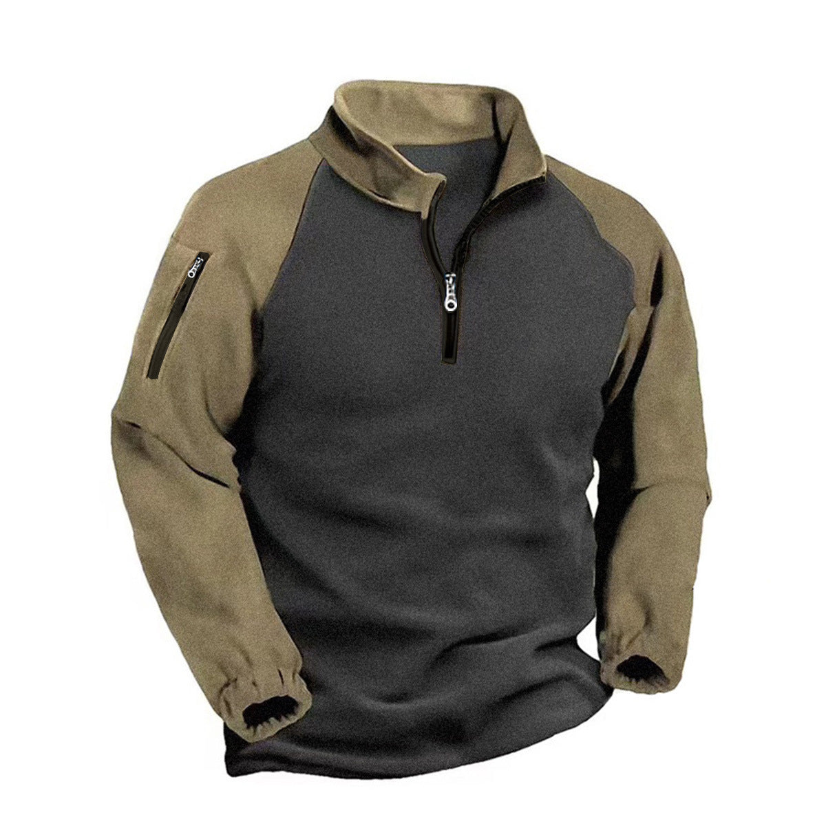 Herren funktionale Fleecejacke mit Stehkragen und Reißverschluss ModeGeist