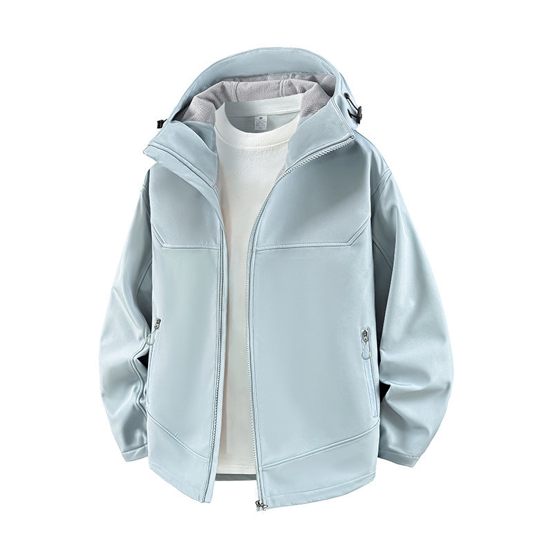 Damen Modische Übergangsjacke mit hohem Kragen und funktionalen Reißverschlusstaschen ModeGeist