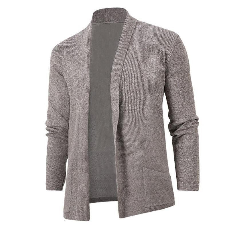 Damen Strickjacke mit modernem Schalkragen und seitlichen Taschen ModeGeist
