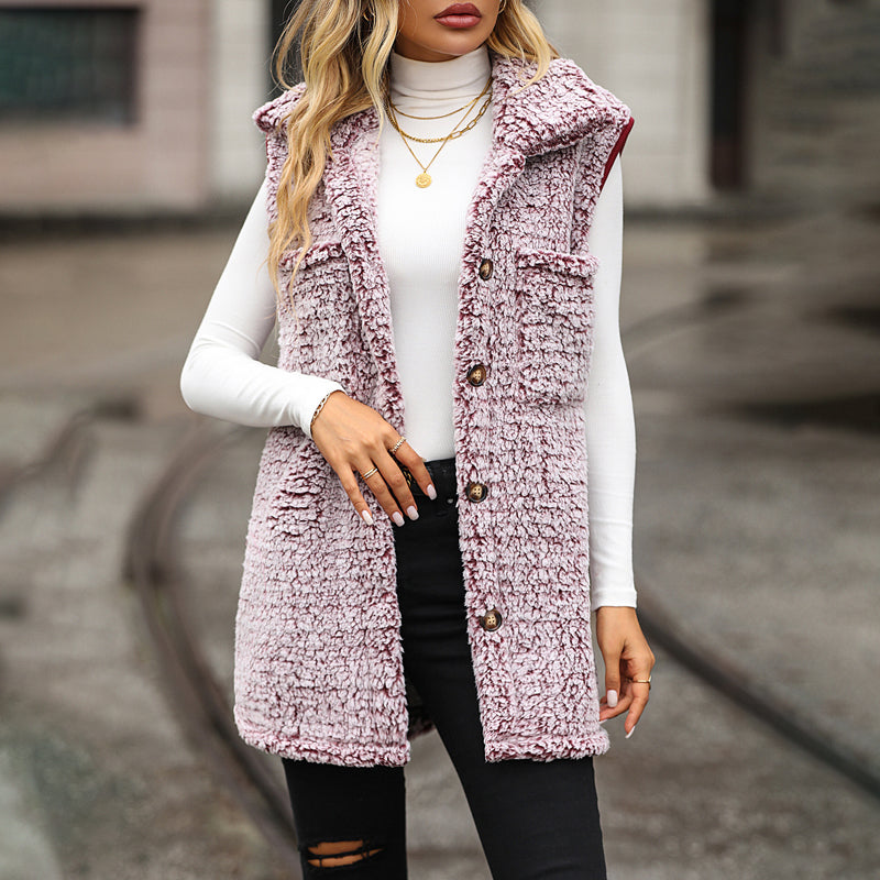 ModeGeist | Plüschwesten Strickjacke