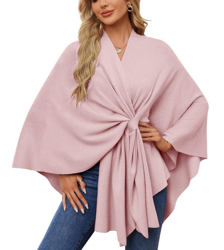 Damen Eleganter Wickelpullover mit asymmetrischem Schnitt ModeGeist