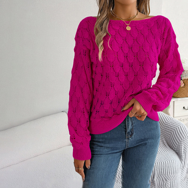 ModeGeist | Hohlstrickpullover Mit Feinem Detailmuster