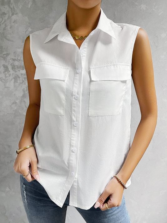 Damen ärmelloses Hemblusenshirt ModeGeist