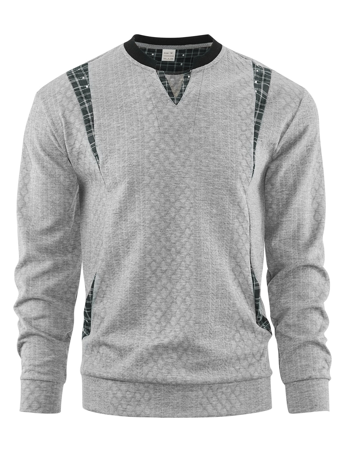 Herren Strickpullover mit modischen Karoelementen ModeGeist