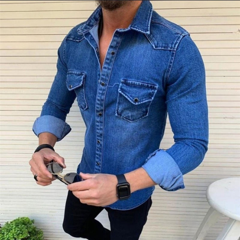 Herren Denim Hemd mit modernem Schnitt und praktischen Brusttaschen ModeGeist