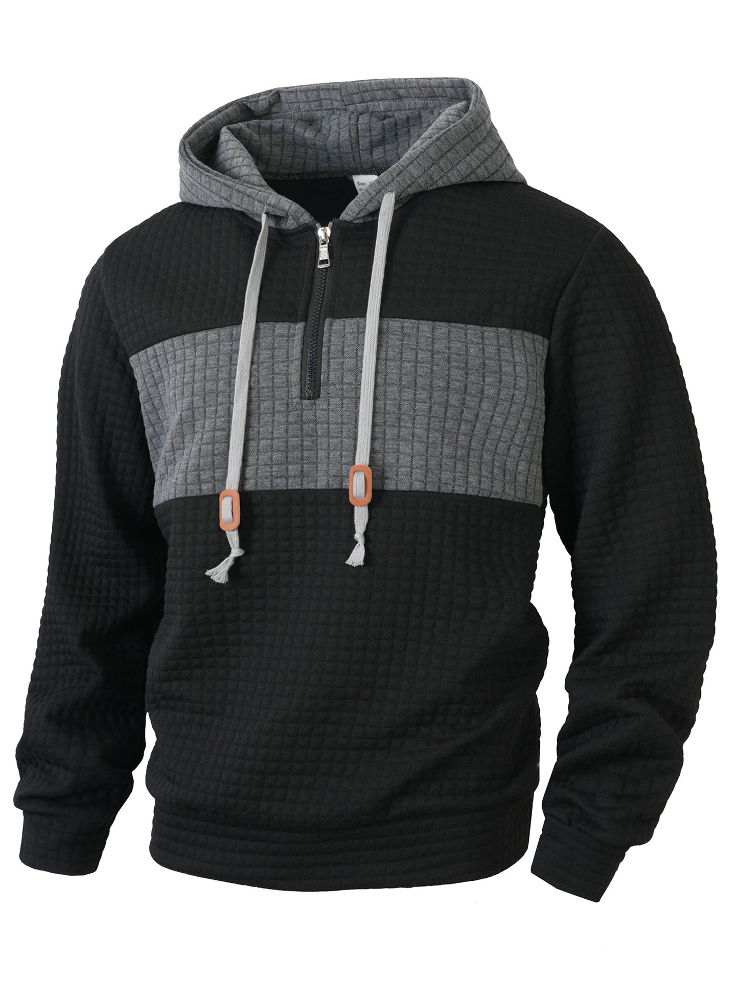 Herren Hoodie mit 1/4-Reißverschluss und strukturiertem Design ModeGeist