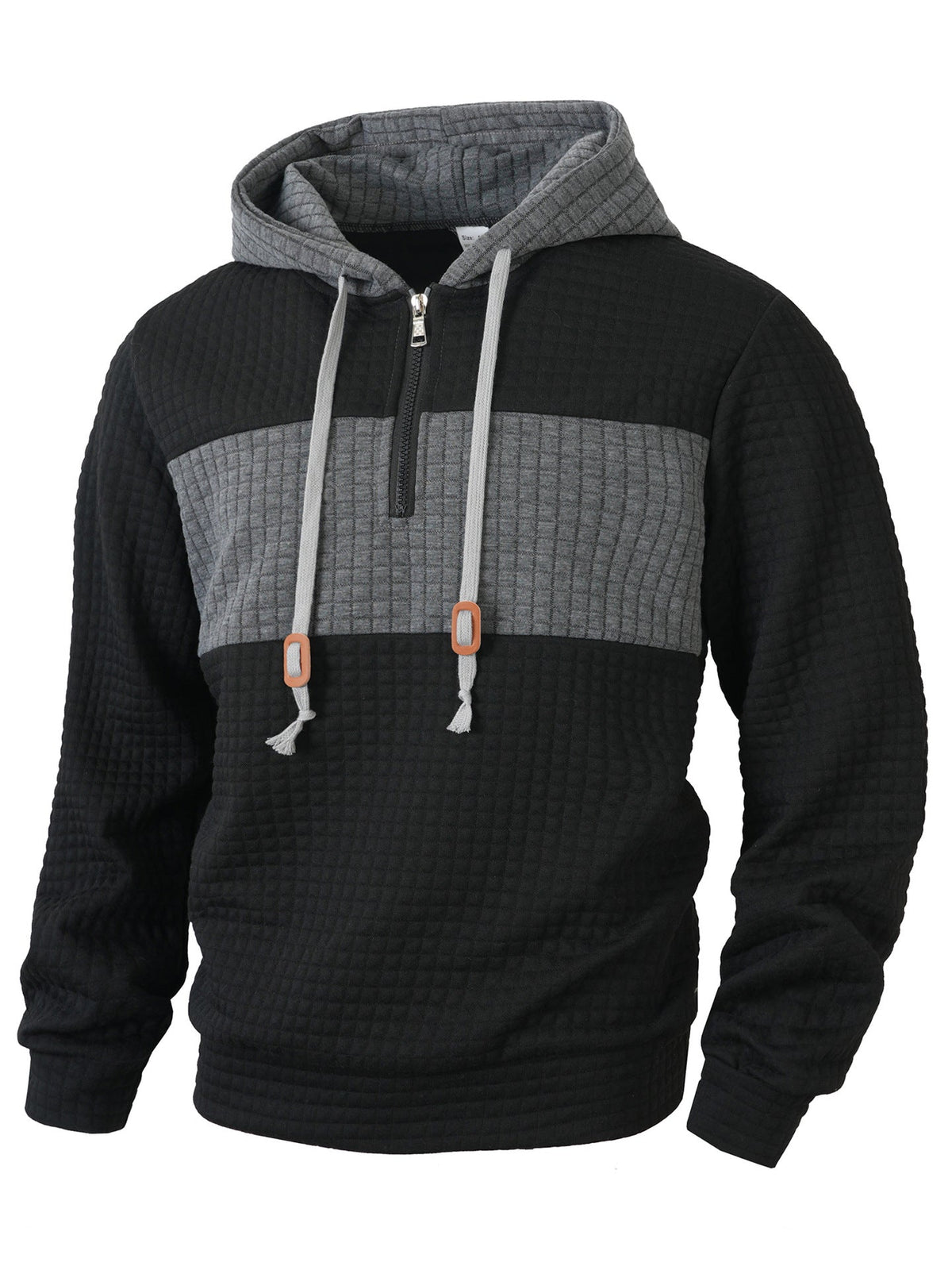 Herren Hoodie mit 1/4-Reißverschluss und strukturiertem Design ModeGeist