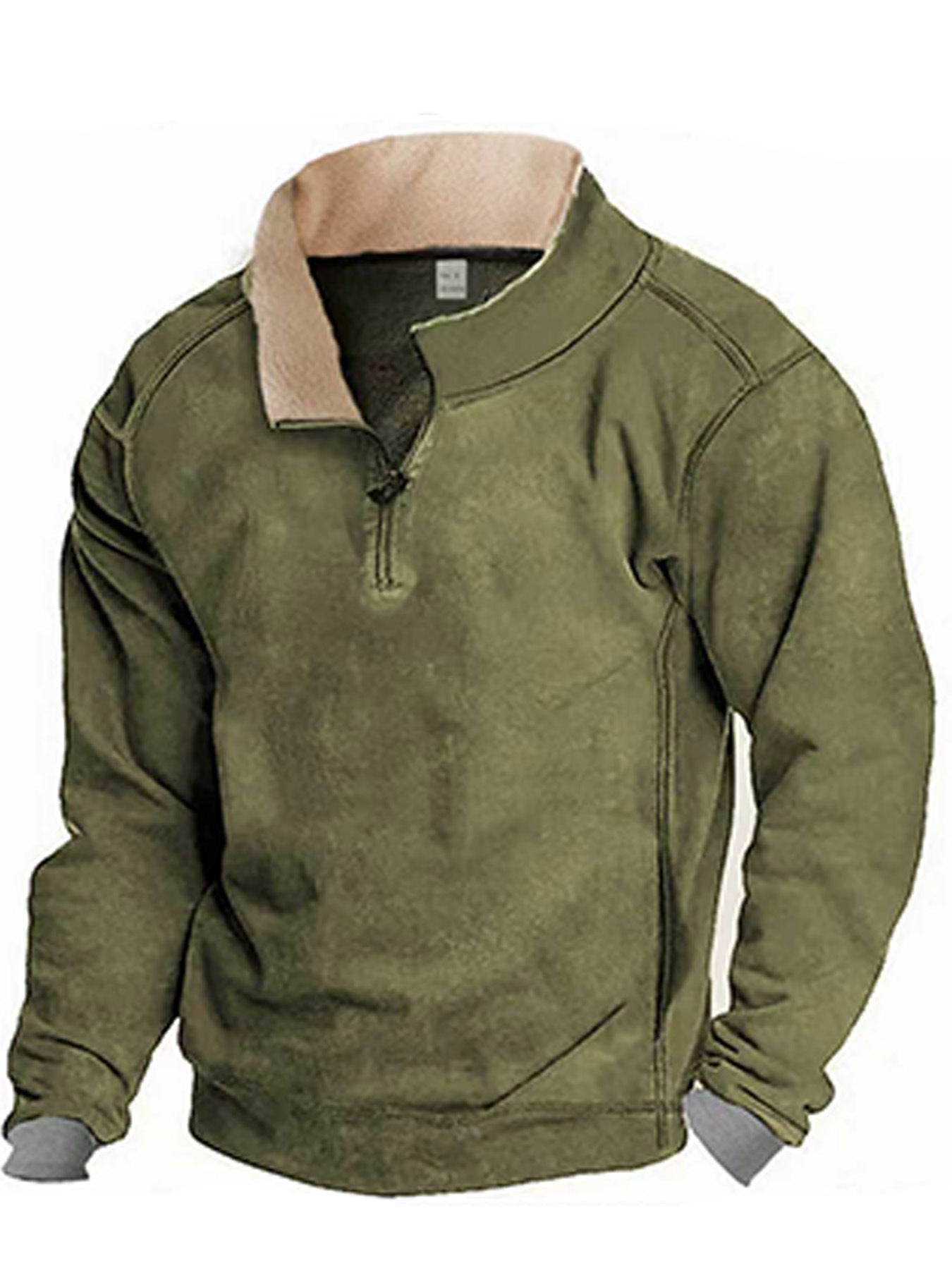 Herren Fleece Sweatshirt mit Stehkragen ModeGeist