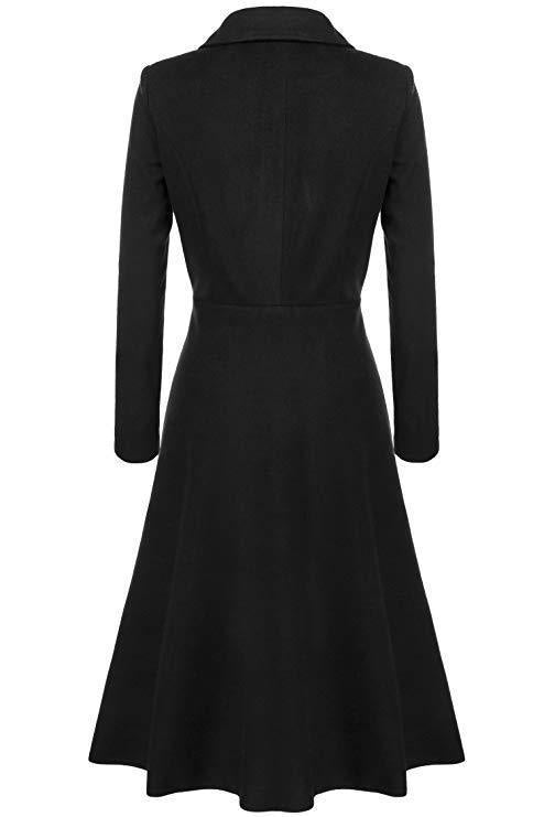 Damen Eleganter Wollmantel mit tailliertem Schnitt und langen Ärmeln ModeGeist